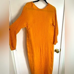 Yellow/Gold midi dress
